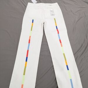 Colorful Stripe Women's Straight Leg Jeans